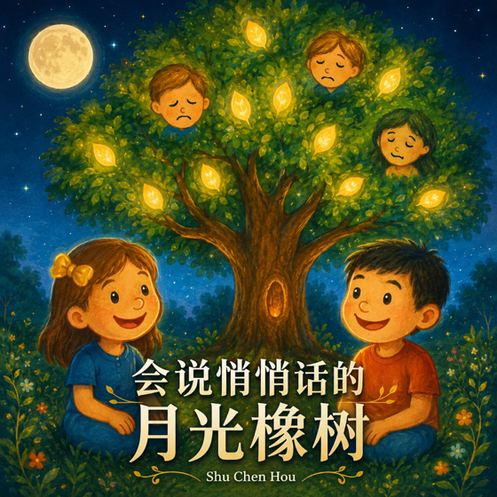 《会说悄悄话的月光橡树》封面